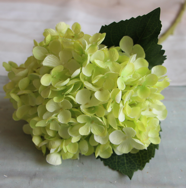 Dia 20cm stor størrelse kunstig hortensia gren silke blomst hjem dekoration bryllup