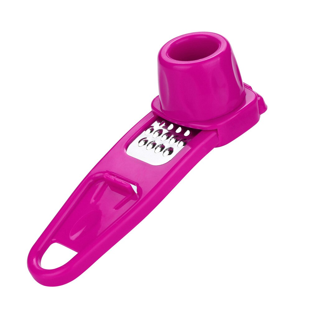 Multifunctionele Roestvrijstalen Persmachine Knoflook Slicer Cutter Shredder Te Snijden Schoon En Wassen Handige Keuken Tool #075: Hot Pink