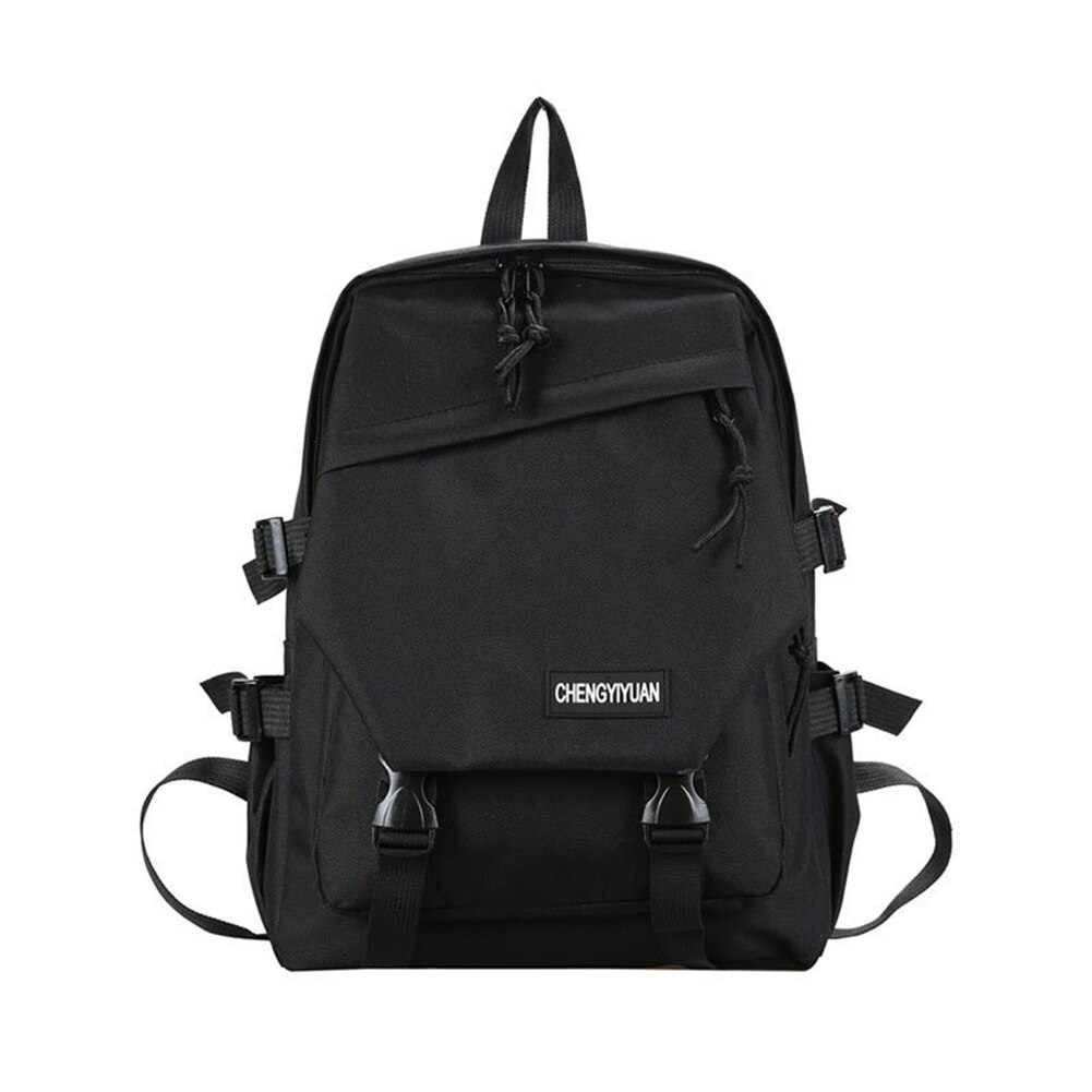 femmes hommes Oxford école sacs à dos grande capacité Mochila quotidien voyage sac femme sacs à bandoulière adolescent lycée sac: Black
