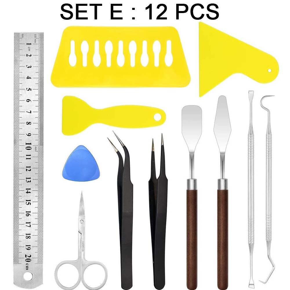 Craft Vinyl Weeding Tool Set Dried Flower Basic Handmade Tools DIY Kit Silhouettes Cameos Lettering Scrapbooking: Set E