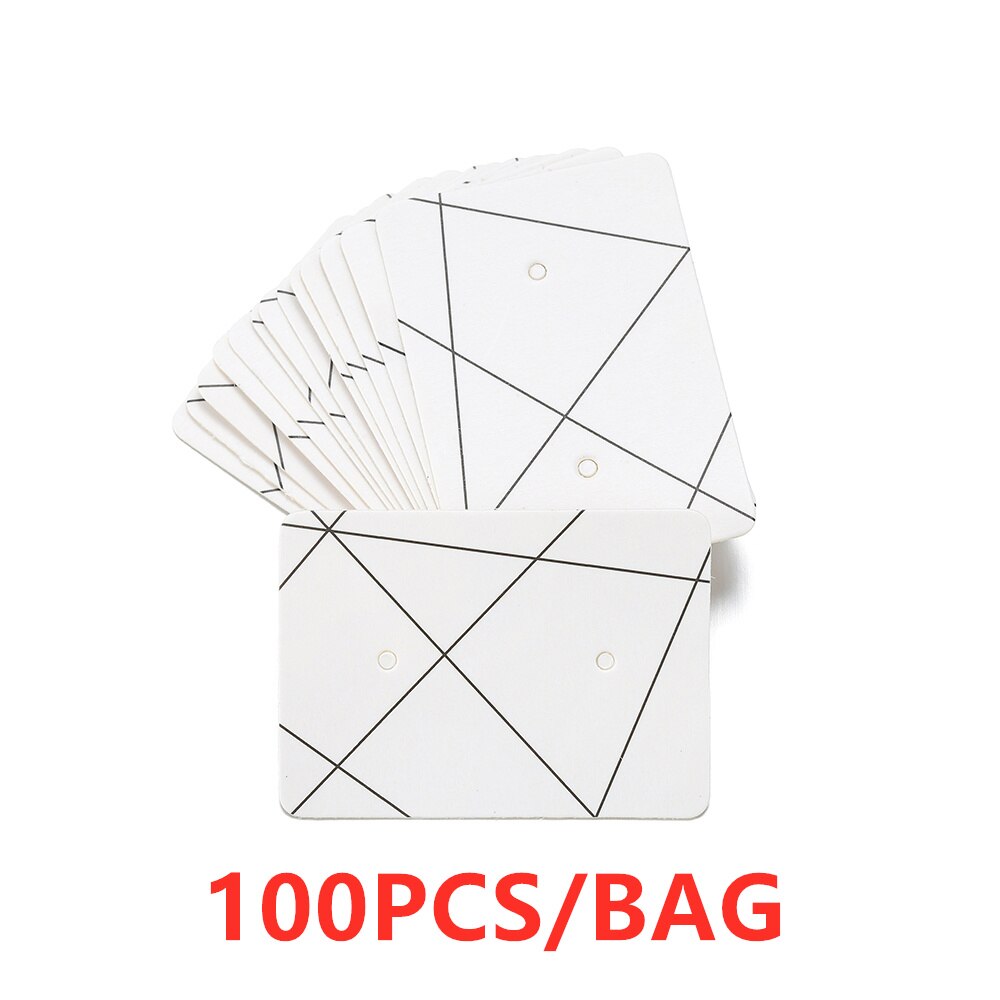 100Pcs/Lot Earrings Display Cards Cardboard Earring Packaging Hang Tag Card Ear Studs Paper Card for Jewelry Accessories: 13