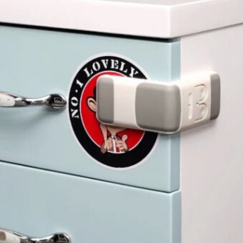 1Pcs Safety Lock Protection From Children Infant Toddler Drawer Door Cabinet Cupboard Double Buckle Safety Lock Baby Kids