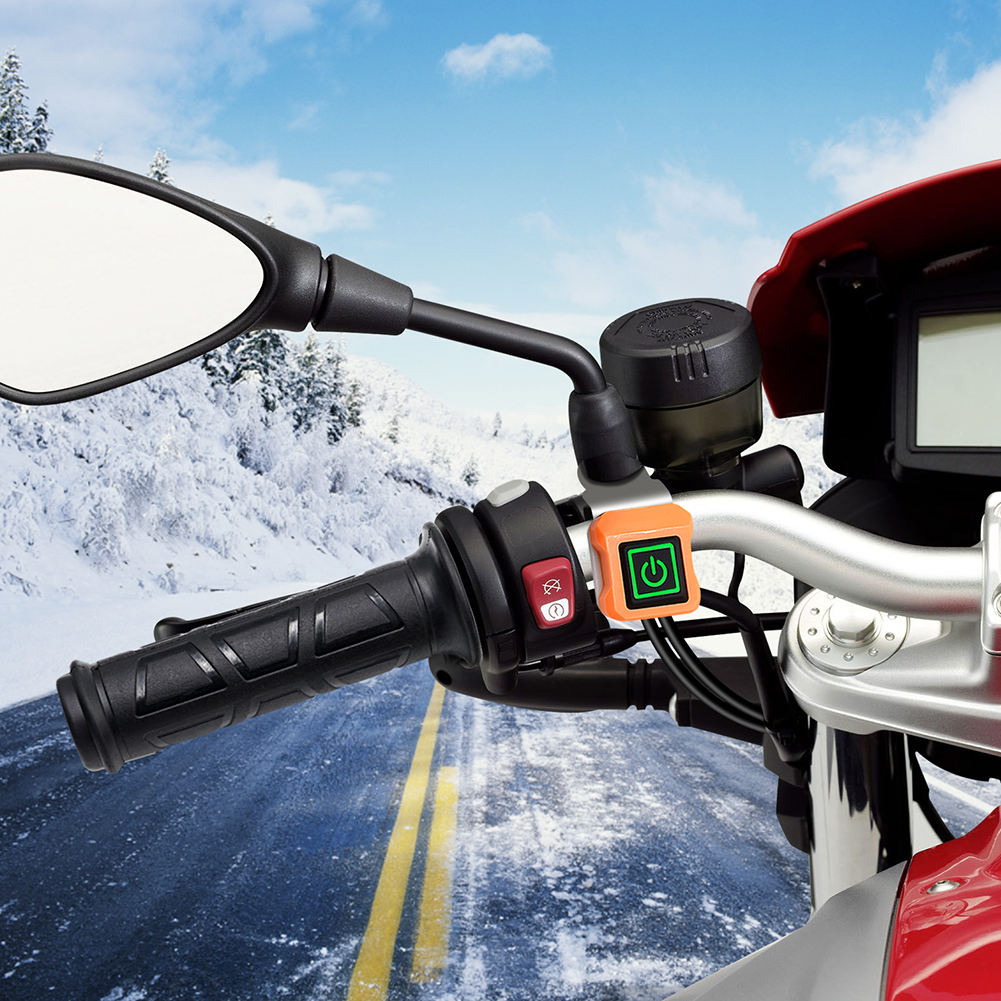Elektrische Heizung Lenker Motorrad beheizter Griff Griff Motorradsc halter dreistufige Thermostat Motorrad Heiz griffe