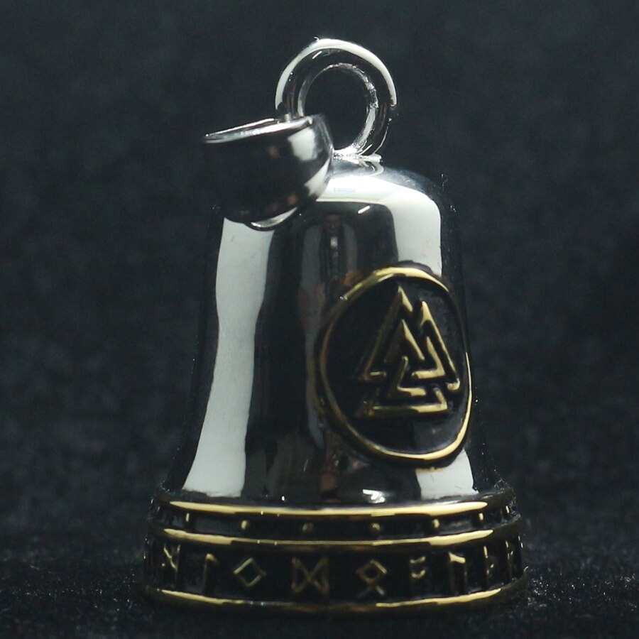 Unisex 316L Stainless Steel Gothic Viking Bell Pendant
