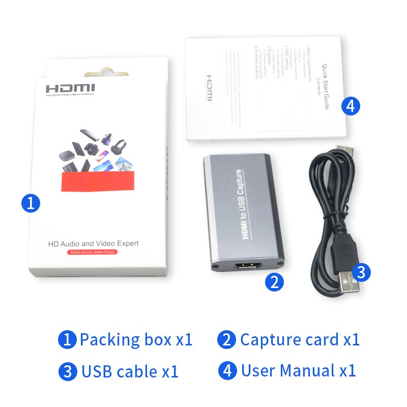 4K HD HDMI to USB Capture Box HDMI Video Capture Card Computer Game Live Recording Capture Card
