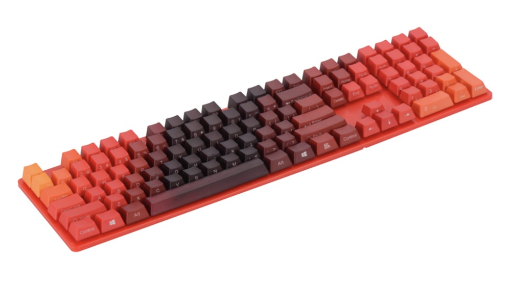 104-keys 5 Colors Gradient Keycaps PBT Standard OEM Profile Side Print Fruit Green Red Blue Purple for Cherry MX Switches