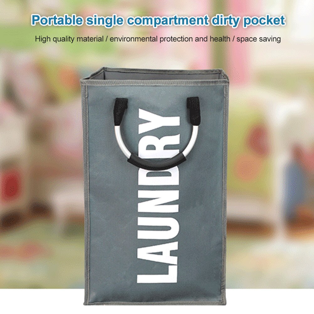 Self Standing Portable Laundry Hamper Dorm Room Foldable Organizer With Handle Home Bedroom Large Toys Storage Clothes Basket