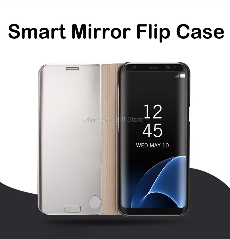 Para samsung galaxy s8 g950f g950fd caso espelho de luxo smart view janela flip caso para samsung s8 s 8 SM-G950F SM-G950FD SM-G950
