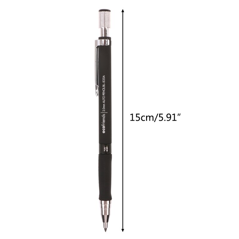 2.0mm 2B Lead Holder Automatic Mechanical Drawing Pencil Draughting Stationery