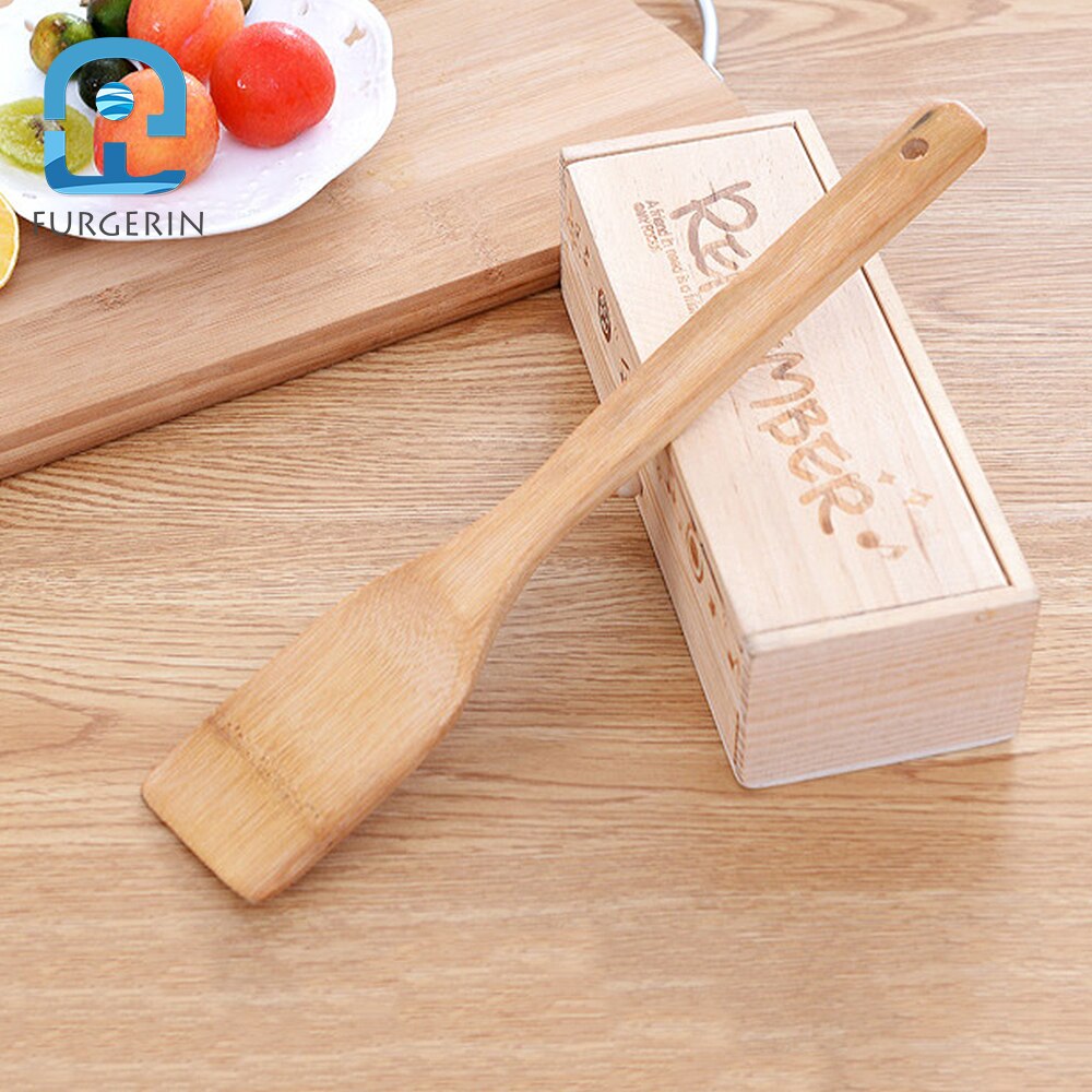 FURGERIN Bamboo Turner Kitchen Tool for Cooking Utensils turner wood spatula for non-stick pan restaurant/kitchen accessories