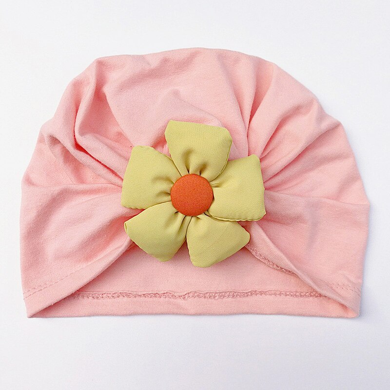 Lovely Flowers Baby Hat Turban Cotton Baby Girls Hat Soft Newborn Infant Cap Headwrap Headwrap: style 01