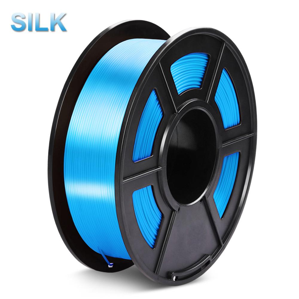 3d printing pink PLA 3D Printer Filament Silk 1.75mm 1KG 2.2LBS Spool Widely Compatible 3D Printing Metal Silver Feeling: Silk Blue