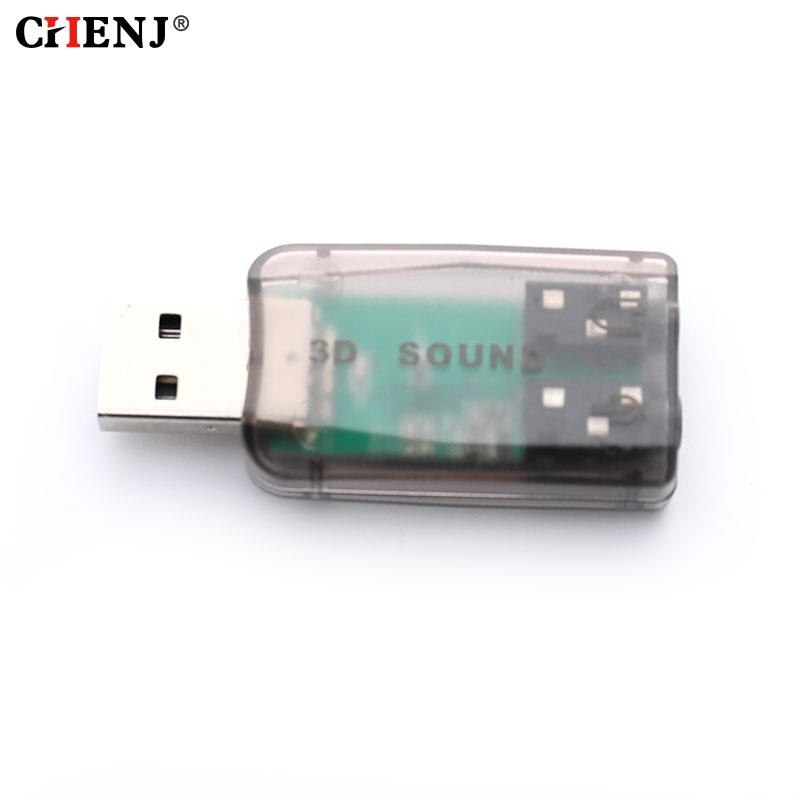 Mini External Usb To 3.5mm Mic Headphone Jack Stereo Headset 3d Sound Card Audio Adapter Speaker Interface For Laptop