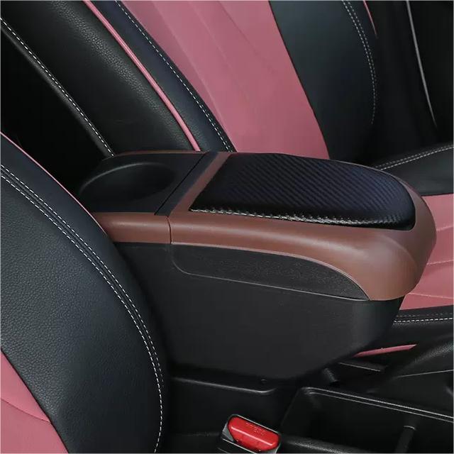 Boîte d'accoudoir pour Ford Focus 2 Mk2, bras, coude, console d'assistance centrale, étui de rangement avec porte-gobelet, port USB: YELLOW