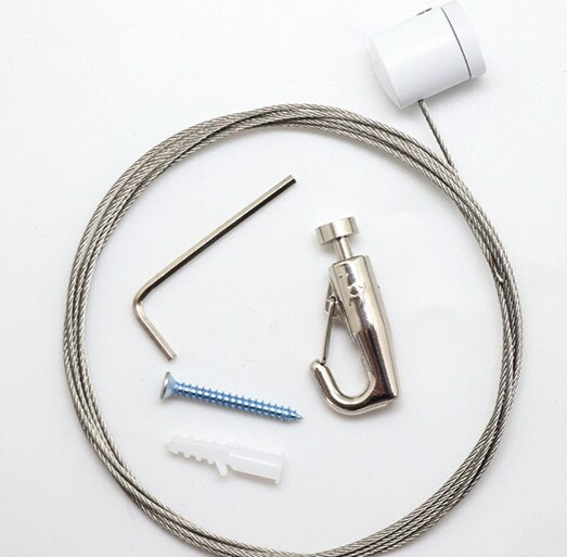 Zawiesia naścienne regulowane liny stalowe w górę iw dół korytarz schodowy malowanie wieszak przewód zawieszany: 1.8m steel wire rope