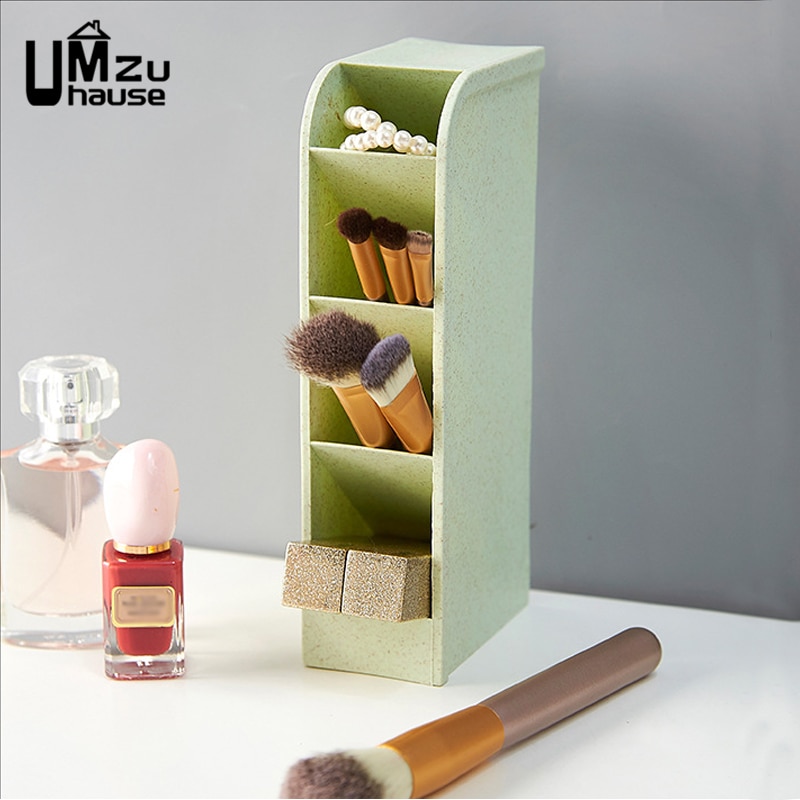 Cajas de almacenamiento para lápices, cajones divisores de maquillaje, soportes para cepillo de dientes, organizador multifunción, organización de la oficina en casa