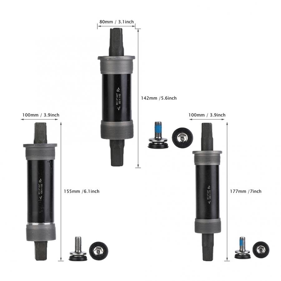 Bicycle Bottom Bracket with Screws Square Tapered Threaded Bottom Bracket 80*142mm 100*155mm 100*177mm