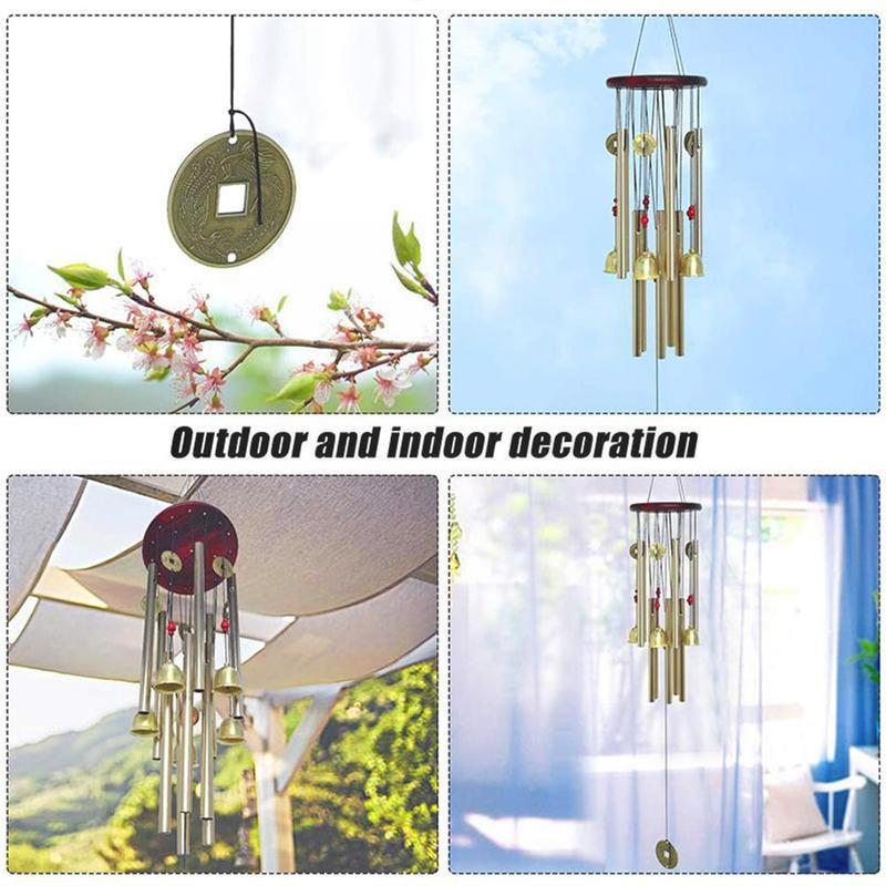 1pcs Outdoor Wind Chimes Copper Bell Antique Windchime Decoration Home Hanging Garden Door P3C4
