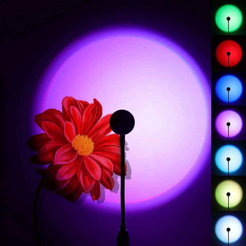 Usb auringonlasku projektio valokuvaus tunnelma koristelu tausta valaistus kahvi valo yö mini neon koti seinä led-palkki rgb: Valkoinen / 6-10w