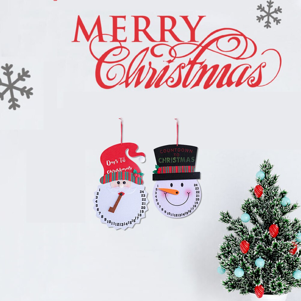 Non-Woven Santa Claus/Snowman Christmas Advent Countdown Clock Wall Calendar Home Decoration