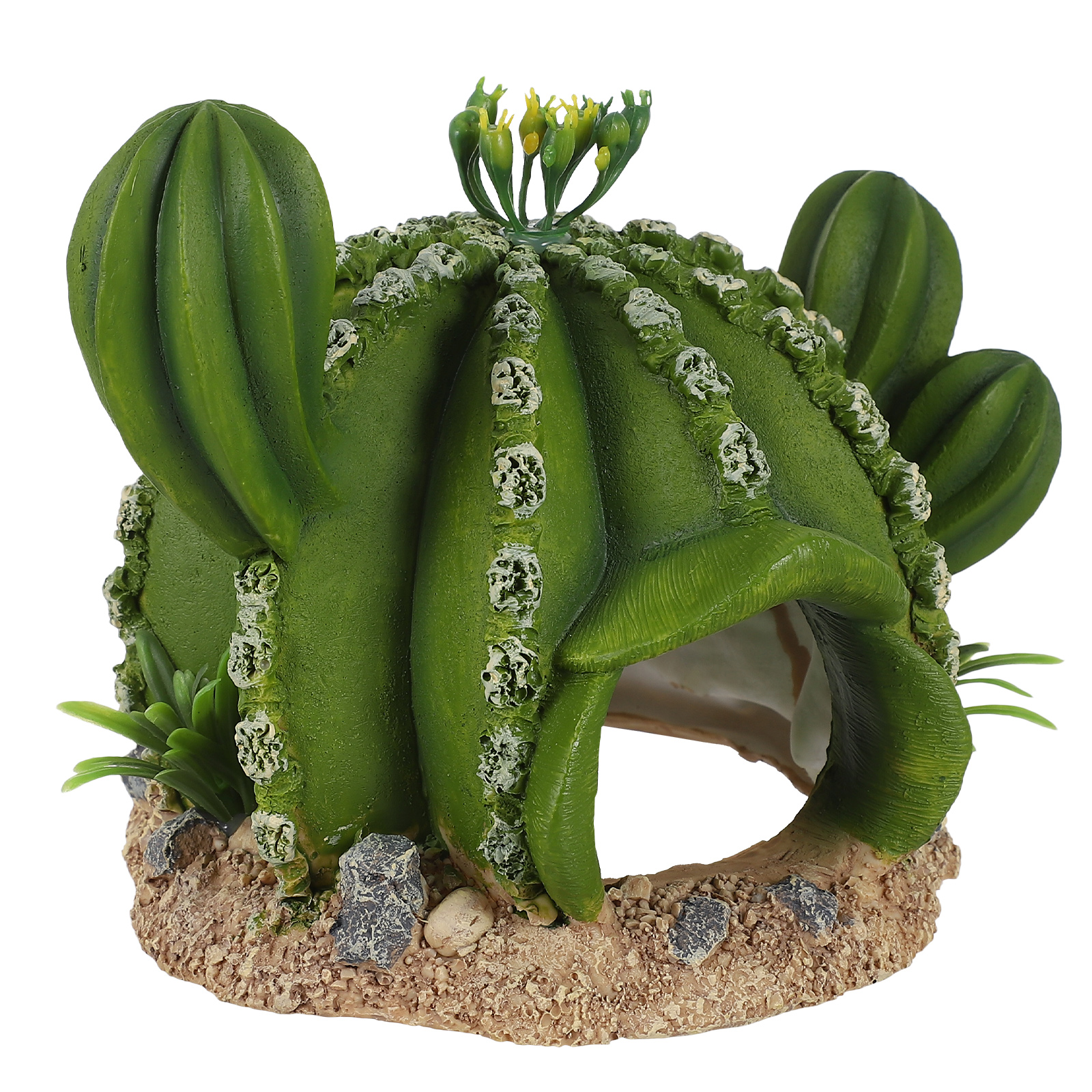 Decorative Reptiles Shelter Tortoise Hiding Adornment Reptiles Box Decoration (Green)