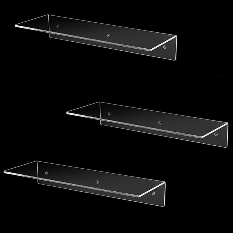 Transparant Acryl Opbergrek Muur Gemonteerde Plank Display Stand Desktop Organizer Houder voor Model Schoenen met Schroeven