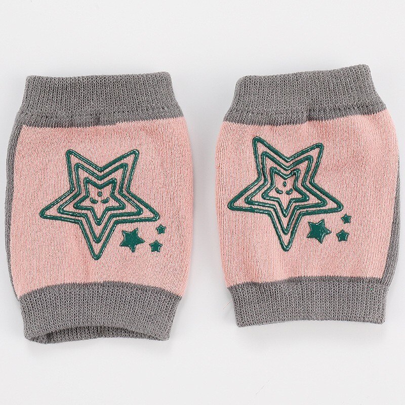 1 Paar Kids Ster Leuke Kruipen Elleboog Kneepad Kussen Peuters Baby Meisjes Jongens Knee Pads Protector Veiligheid Mesh Baby Been warmer: Roze