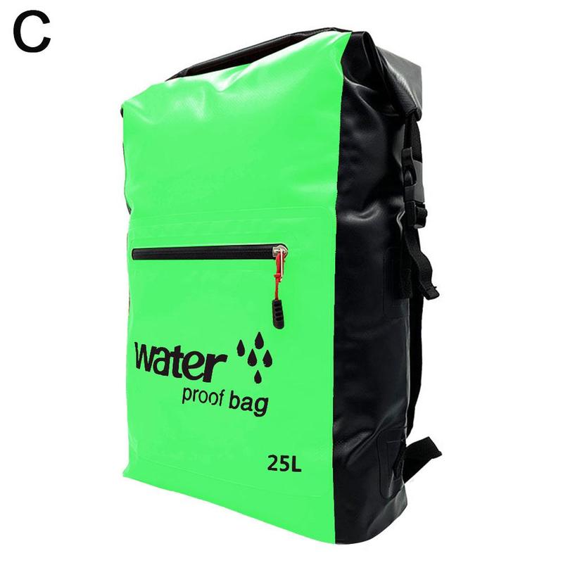 Bolsa de natación impermeable para exteriores, mochila de almacenamiento de 25L, para Rafting, canoa, kayak, río, 530g: C