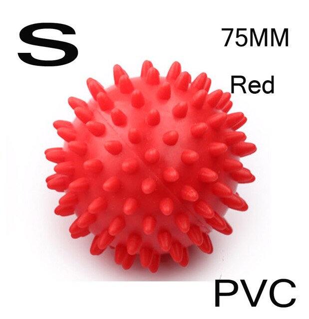 Pelota para hacer ejercicio de PVC, pelota de agarre entrenamiento de erizo, pelota de masaje de fisioterapia portátil: Rojo