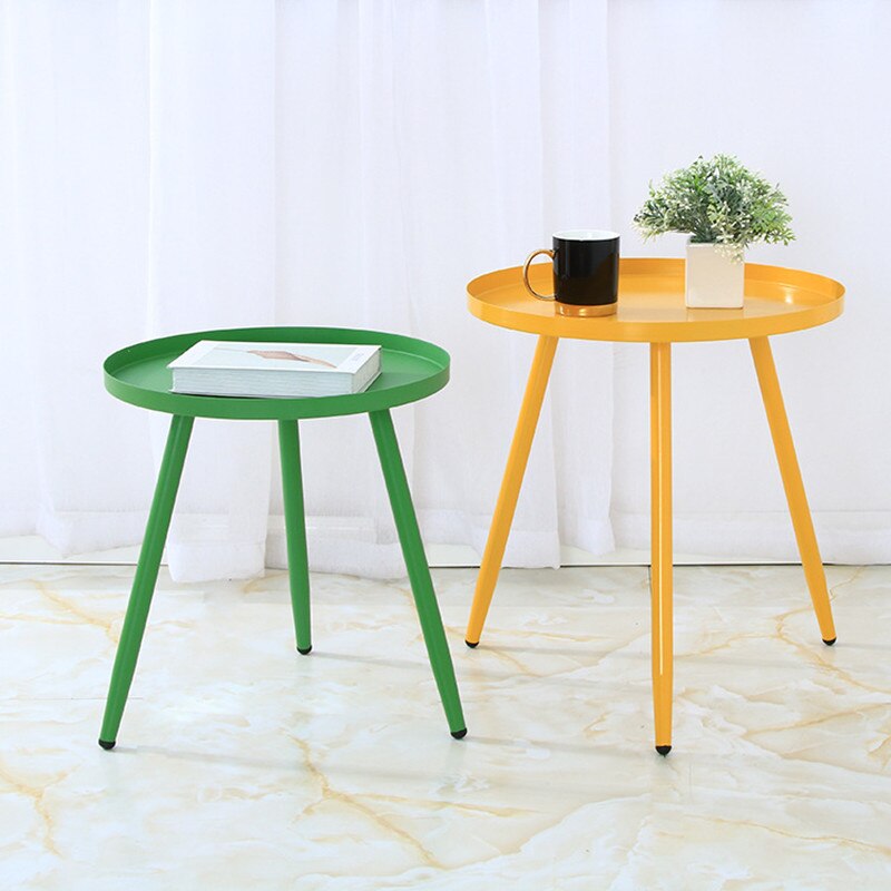 Small Coffee Table Modern Minimalist Sofa Living Room Side Balcony Coffee Table Bedside Triangle Small Round Table Table Coffee