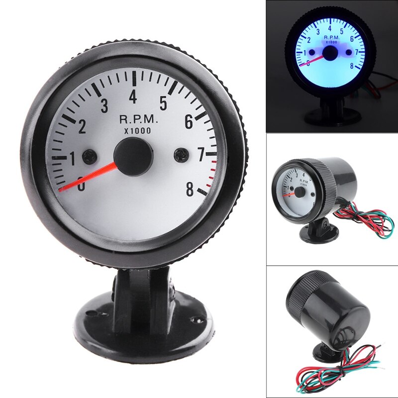 Car Modification Tachometer Instrument Blue Led Tachometer: Default Title
