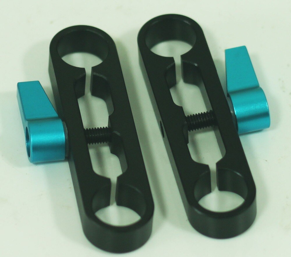 2pcs DSLR Rig Clamps For 15mm Rod DSLR Rig System 15mm Rail tripod camera