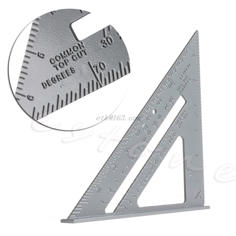 Aluminum Alloy Speed Square Protractor Miter Framing Measurement For Carpenter