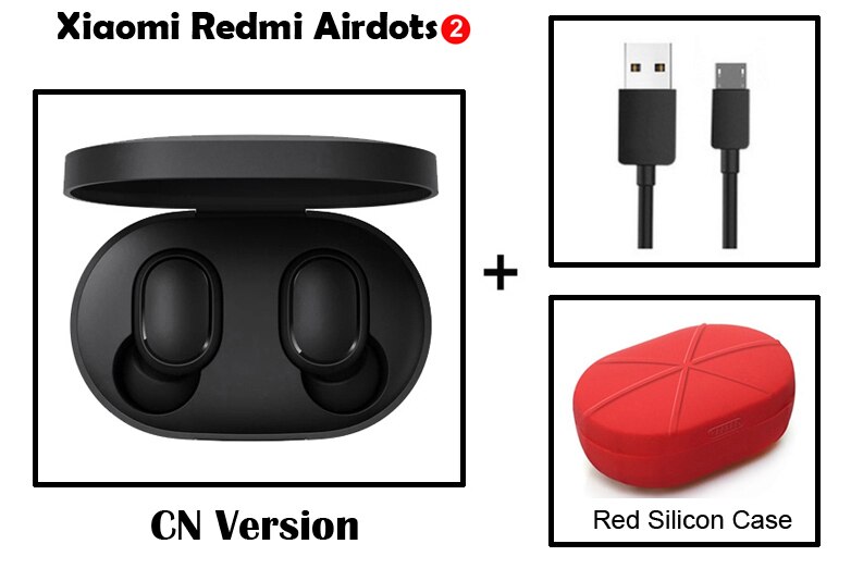 Xiaomi redmi airdots 2 trådløse bluetooth øretelefoner in-ear stereo øretelefoner ture trådløse øretelefoner: Tilføj kabel-rdcase