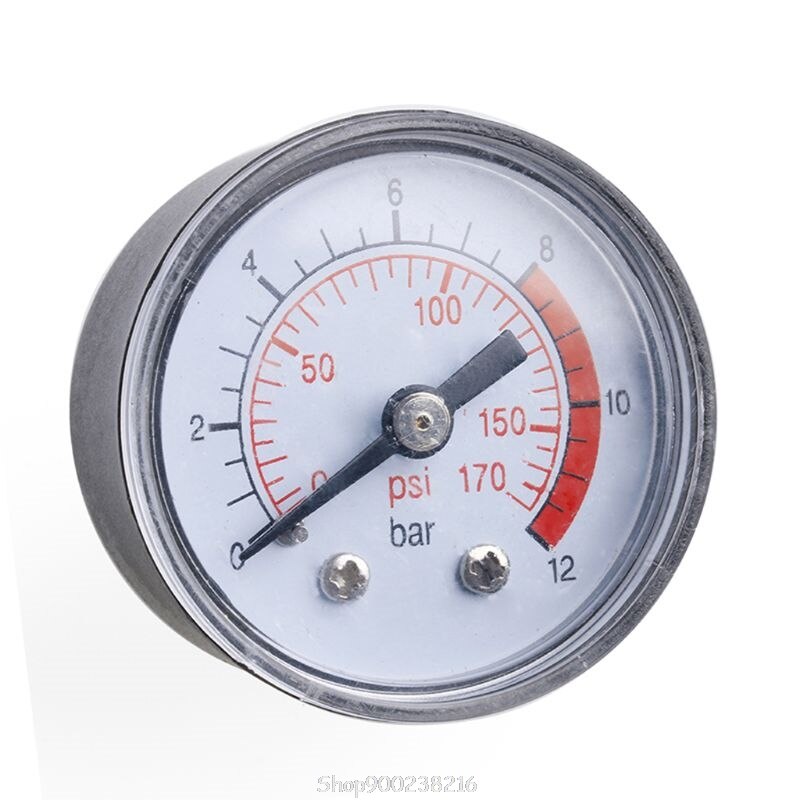 Luftkompressor pneumatisk hydraulikvæske trykmåler 0-12 bar  / 0-170 psi  o02 20