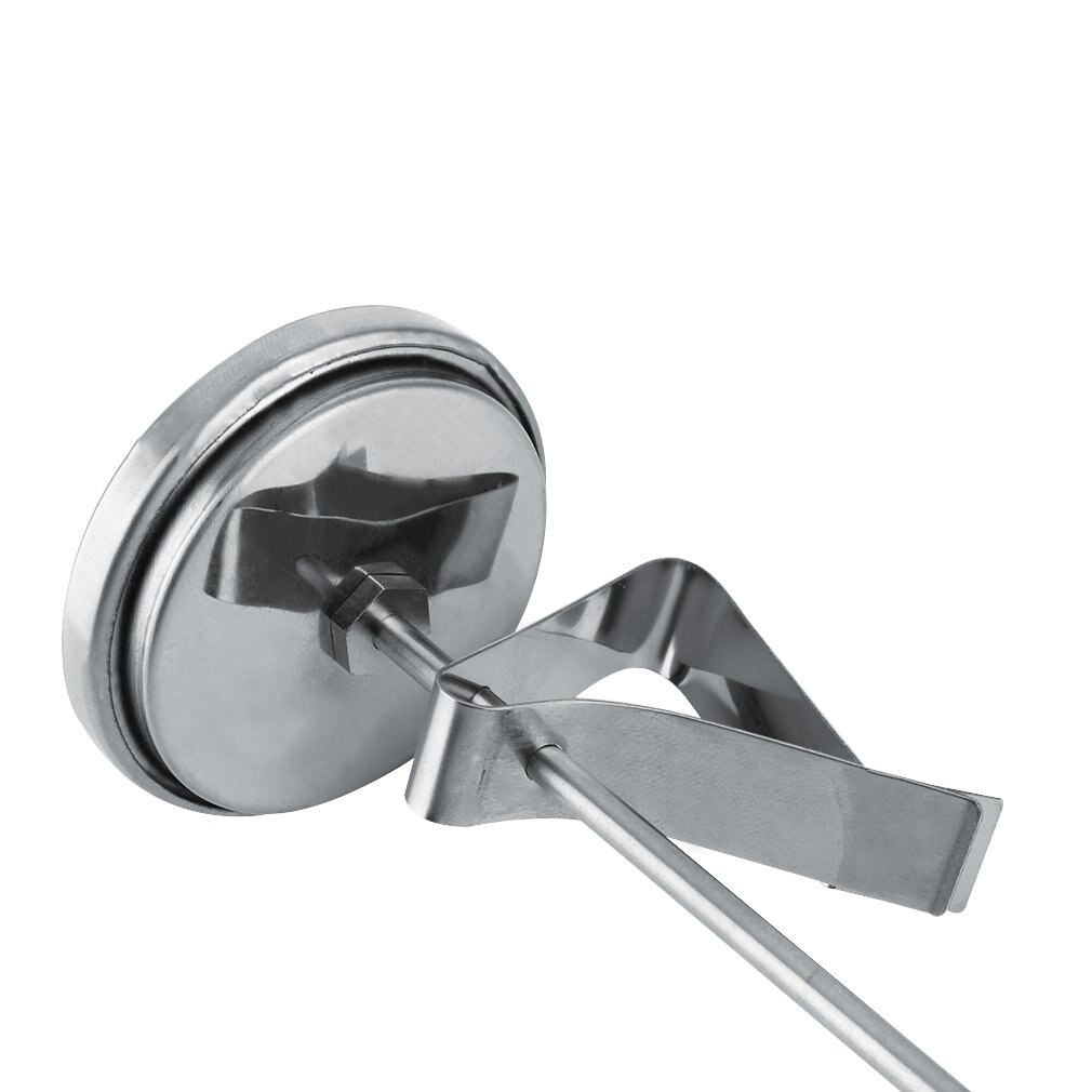 12" Long Stainless Steel Cooking Probe Thermometer with Clip for Food Meat Homebrew Wine Kettle Kitchen Household Thermometers