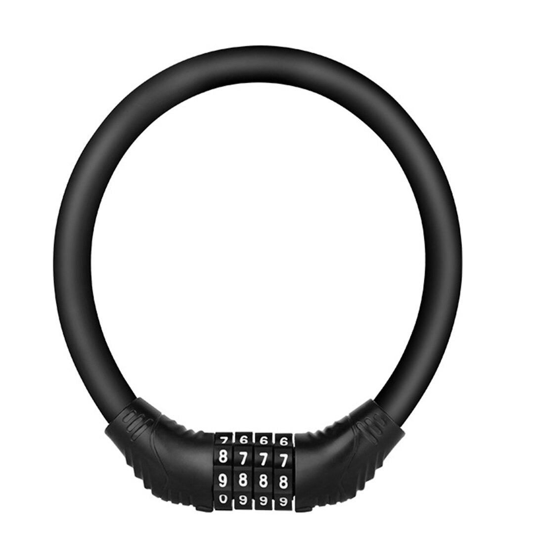 Bike Lock 4 Digit Code Kombination Fahrrad Lock Fahrrad Sicherheit Lock Fahrrad Ausrüstung Radfahren Sport MTB Anti-diebstahl Ring schloss: Style2 black