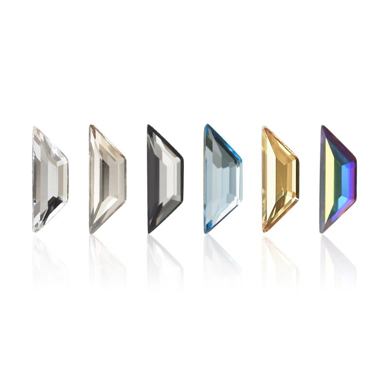 Warovsky-piedras para decoración de uñas, 20 Uds., Multicolor, trapecio 3D Strass 2772, gemas, diamantes de imitación, joyería para uñas