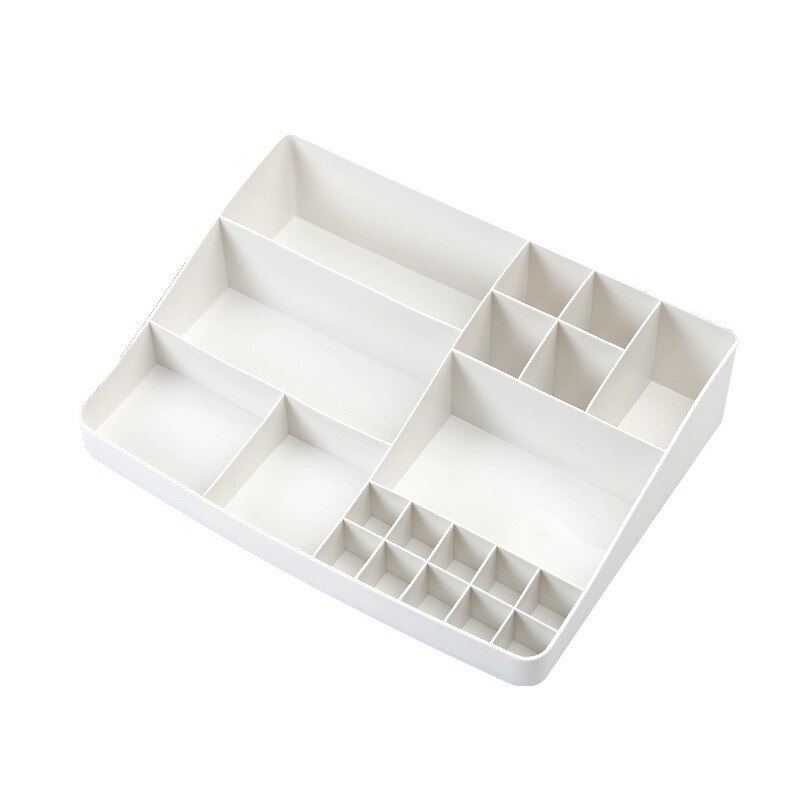 1 stk simpel stil makeup organizer opbevaringsboks plast kosmetik diverse opbevaringsholder til hus opbevaring kontor bord
