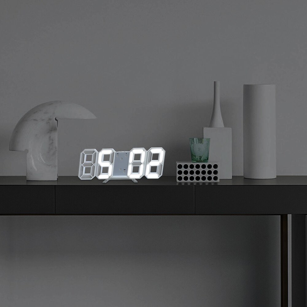 3D Large LED Digital Wall Clock Date Time Celsius Nightlight Display Table Desktop Clocks Alarm Clock From Living Room