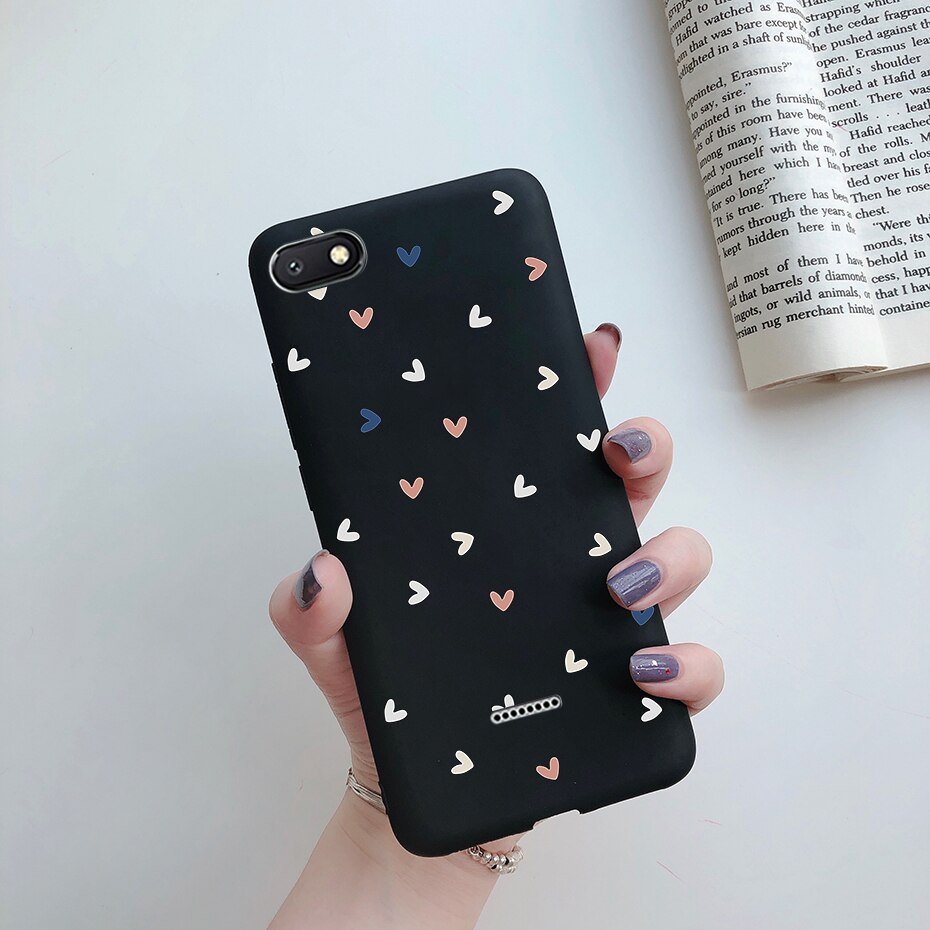 Funda de silicona multicolor para Xiaomi Redmi 6A, Funda bonita de tpu para teléfono Xiaomi Redmi 6A 6 A A6: Gris oscuro