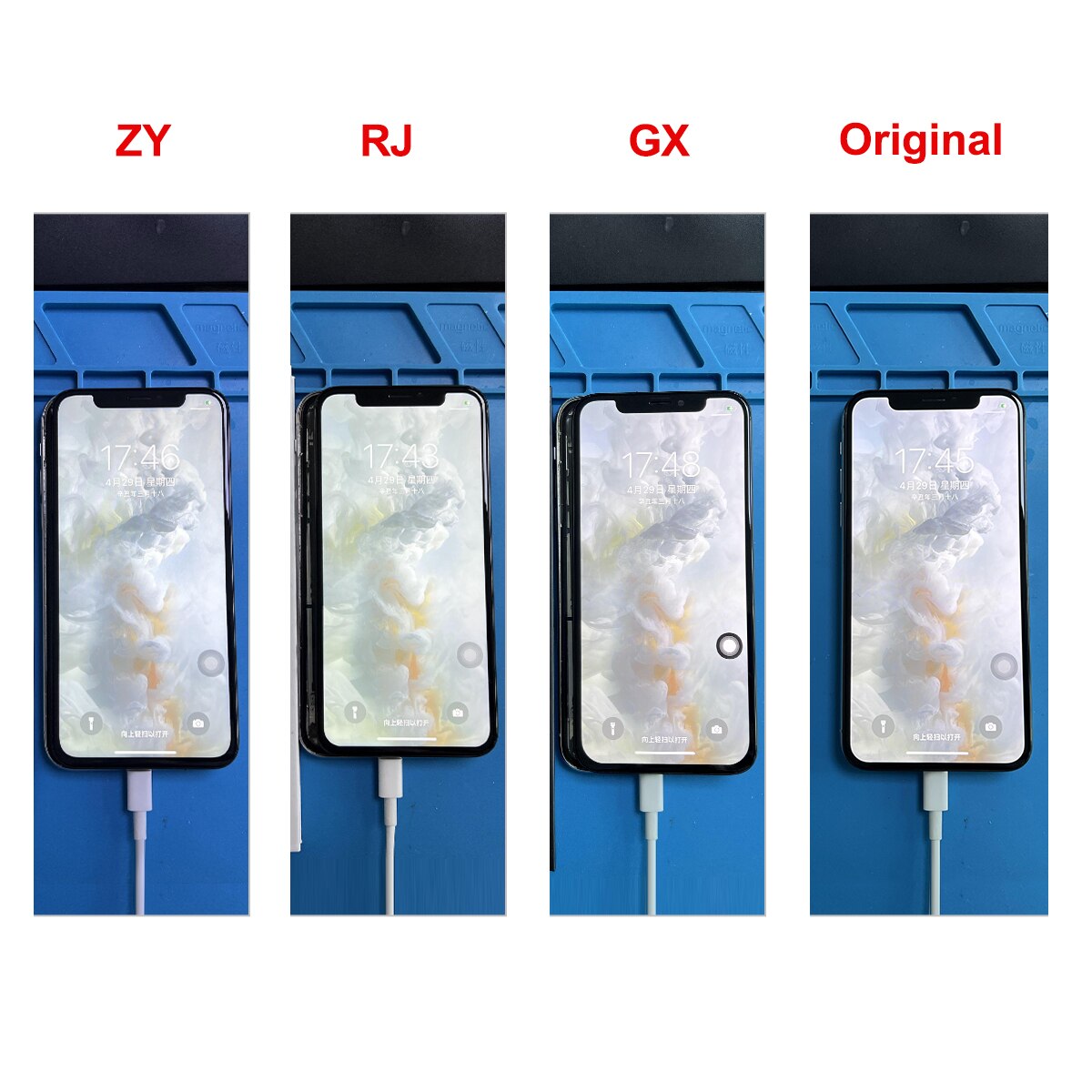 100% OLED iPhoneX Display For iPhone X XS LCD Display Touch Screen Digitizer Assembly Replacement Mobile Phone Parts A1865 A2097