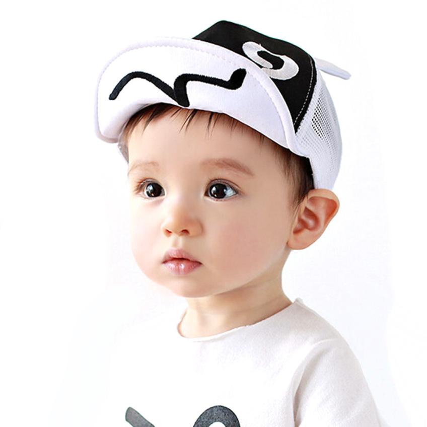 Pasgeboren baby boy accessoires kids hoeden Flanger zonnehoed baby fotografie props baby caps motorkap enfant goede: WHITE