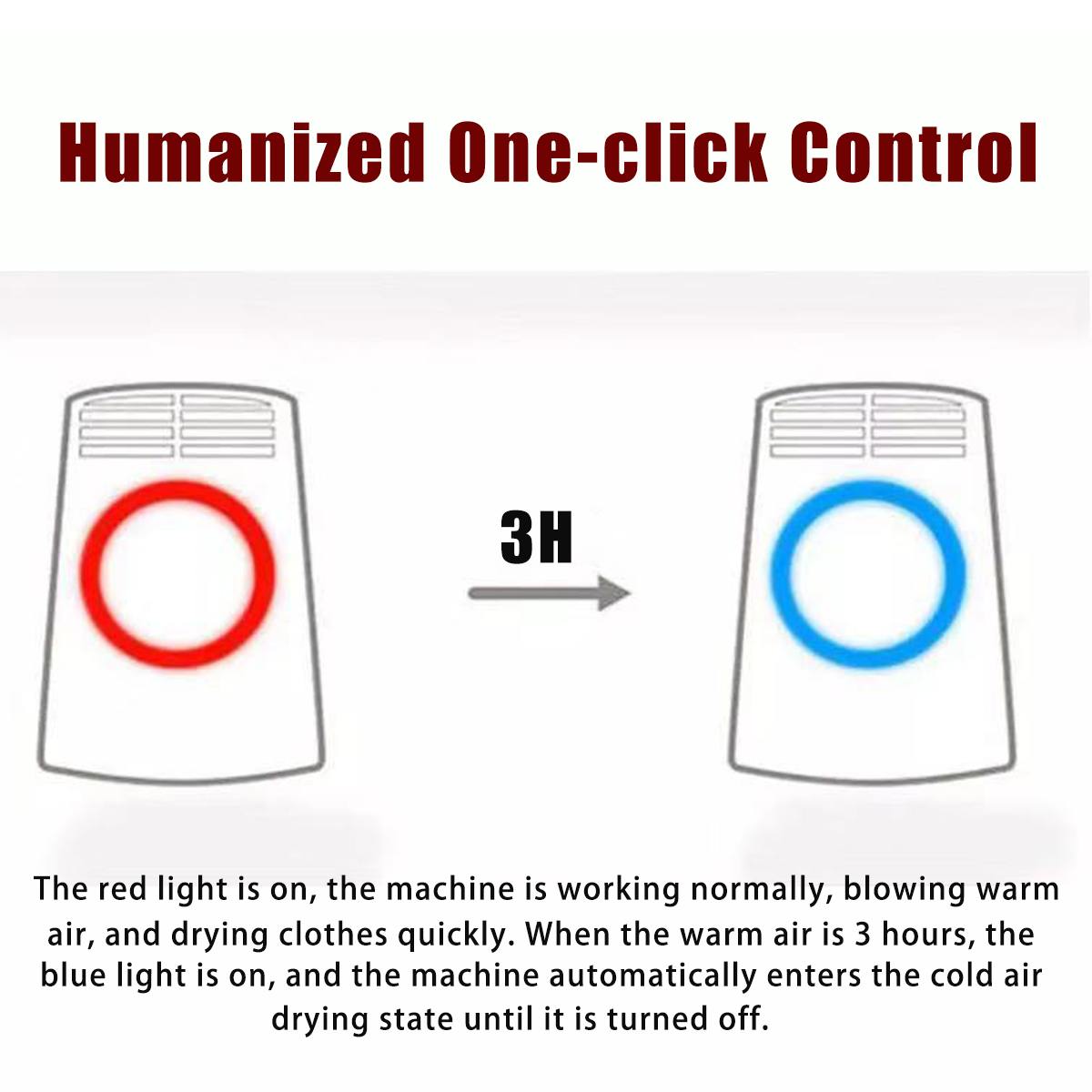 220V 50W Portable Clothes Dryer Foldable Laundry Dryer Smart Shoes Dryer Coat Clothes Electric Rack Hanger for Home Travel