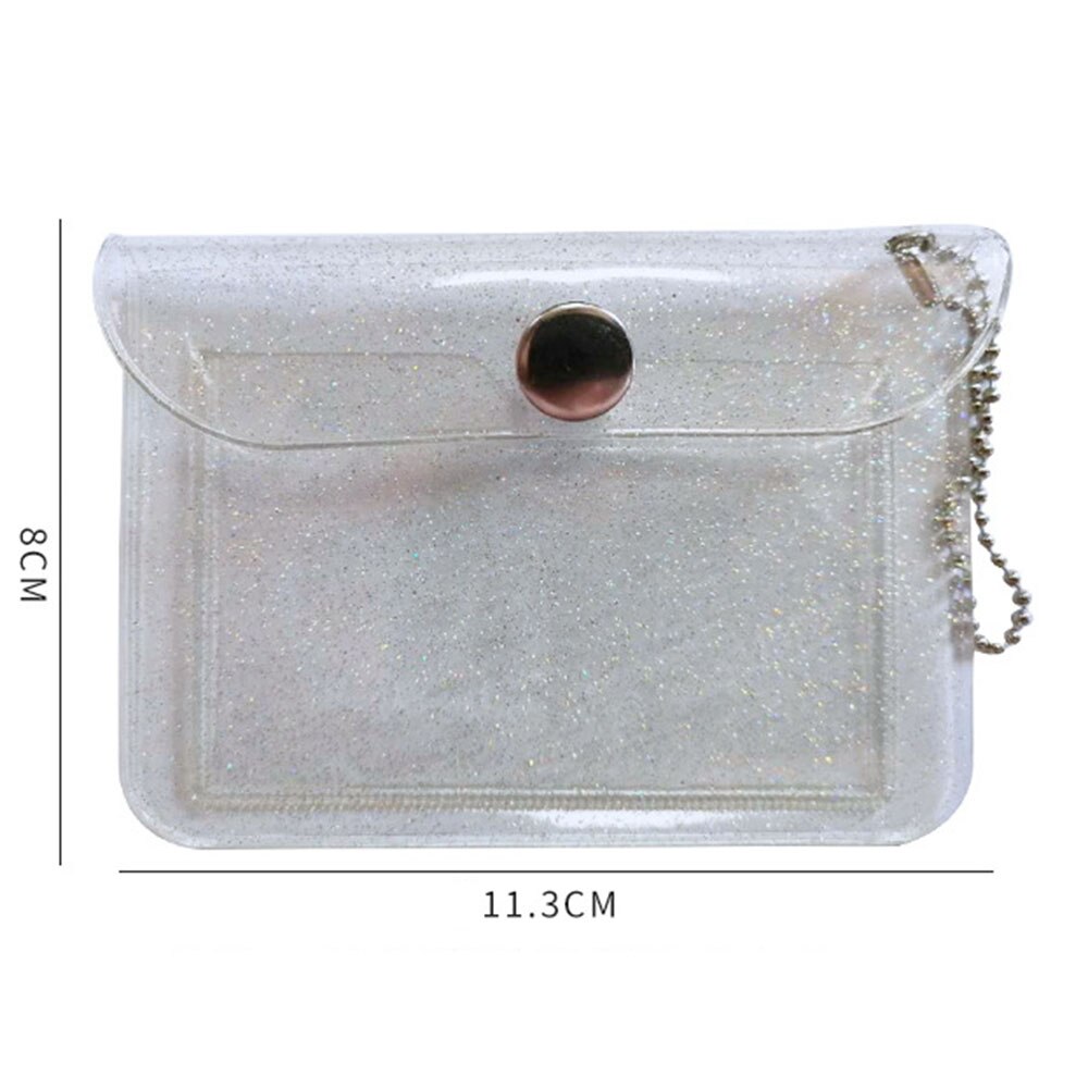 Transparent Wasserdicht PVC Frauen Karte Fall Visitenkarte Halter Männer Kreditkarte Tasche ID Karte Mini Brieftasche Mädchen Münze geldbörse