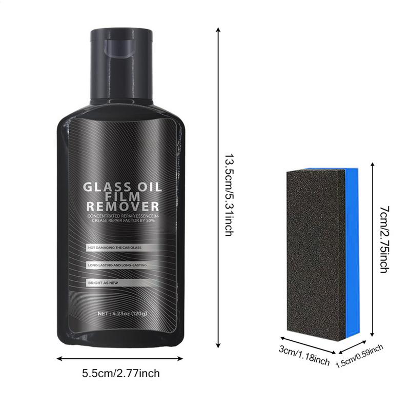 Limpiador de vidrios de coche, eliminador de manchas de agua para ventanas de 120g con esponja, limpieza de ventanas de larga duración para vitrinas comerciales automotrices
