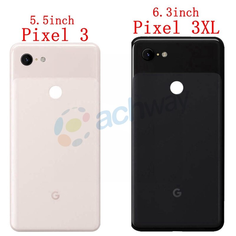 Cubierta de batería para Google Pixel 3, carcasa trasera de puerta de vidrio, carcasa trasera 3XL para HTC Google Pixel 3 XL, cubierta de batería de vidrio