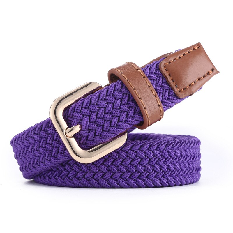 ZLD – ceinture en toile unisexe, alliage, boucle ardillon, costume parent-enfant, tissage décontracté, toile tissée simple, bande élastique unie: 8