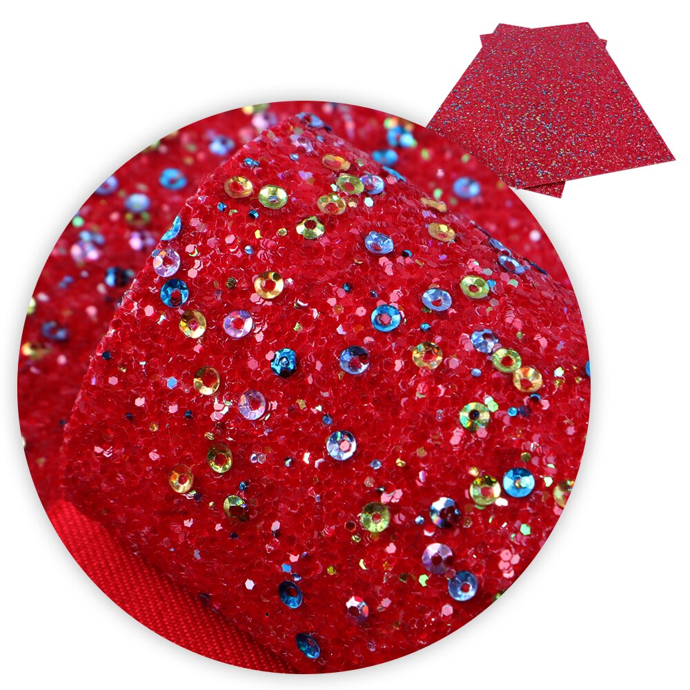 Chunky cekiny brokat opalizujący materiał Faux syntetyczny PU skóra szyć ręcznie łuk ręcznie robiona torba kolczyk DIY materiał arkusz, 1Yc20082: 1074374007