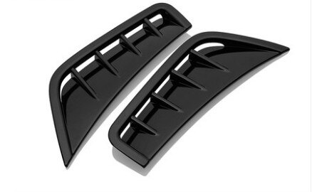 Front Bumper Side Air Vent Splitter Spoiler Canard For Mercedes GLC X253 Class GLC43 GLC63 GLC260 GLC300 + Styling Moulding: black
